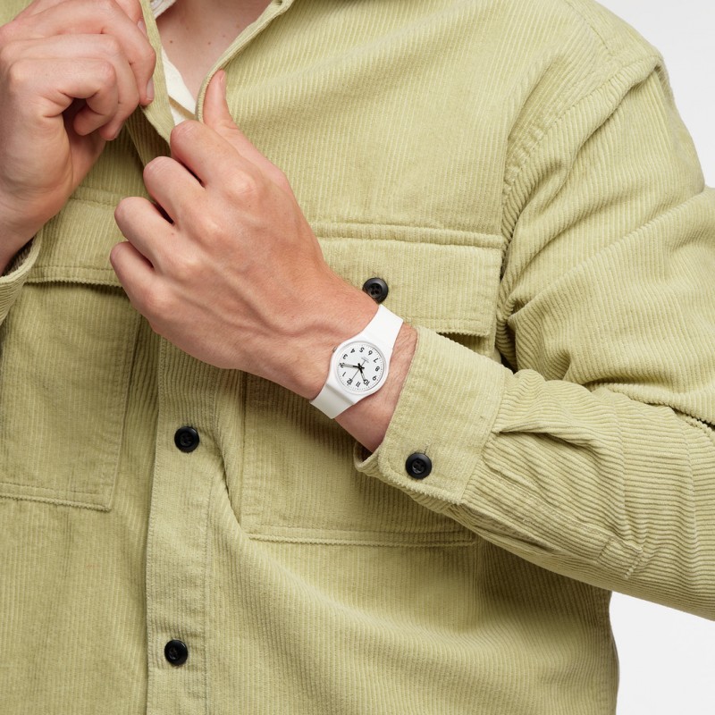 Orologio Swatch Original Gent  JUST WHITE SOFT SO28W107-S14 | De Wrachien Gioielli