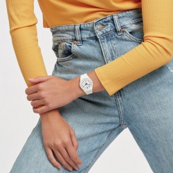 Orologio Swatch Original Gent  JUST WHITE SOFT SO28W107-S14 | De Wrachien Gioielli