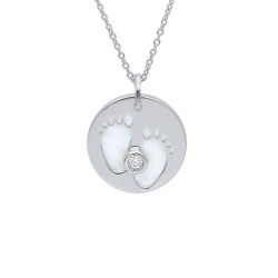 COLLANA IN ORO BIANCO E DIAMANTI PIEDINI