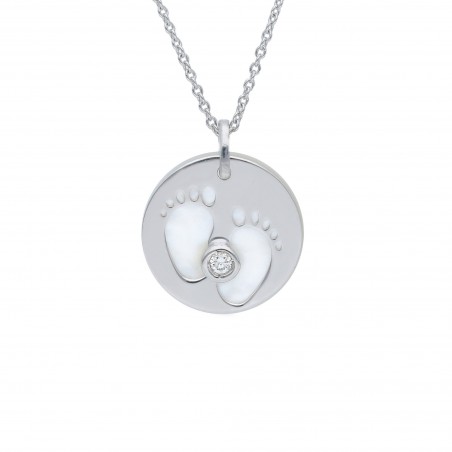 COLLANA IN ORO BIANCO E DIAMANTI PIEDINI