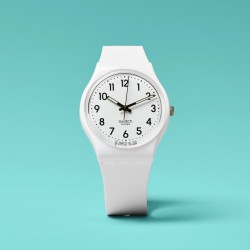 Orologio Swatch Original Gent  JUST WHITE SOFT SO28W107-S14 | De Wrachien Gioielli