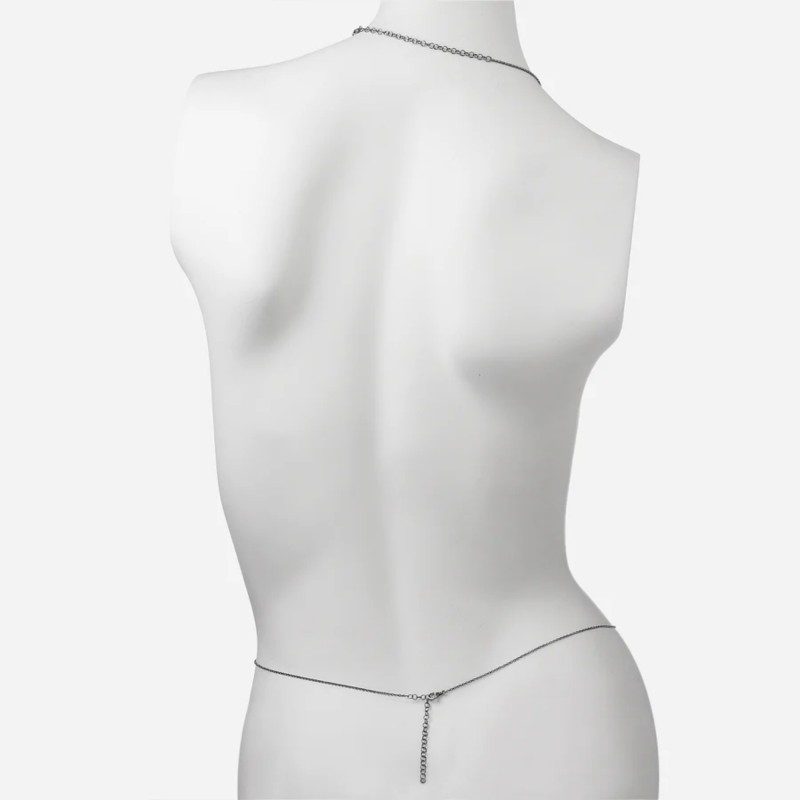 Body Necklace Maria e Luisa in argento intagliato | De Wrachien Gioielli