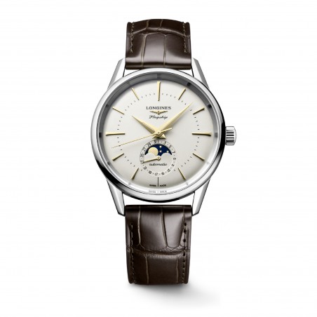 Orologio Longines FLAGSHIP HERITAGE MOONPHASE L4.815.4.78.22 | De Wrachien Gioielli
