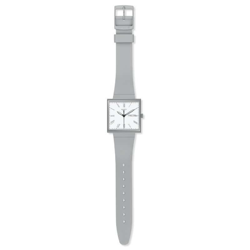 Orologio Swatch Original Square WHAT IF…GRAY? SO34M700 | De Wrachien Gioielli
