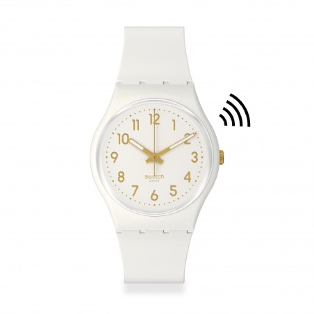 Orologio Swatch WHITE BISHOP PAY! SO28W111-6000 | De Wrachien Gioielli