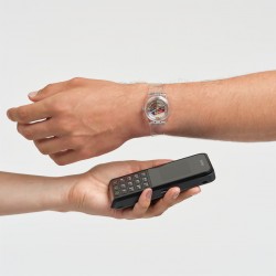 Orologio Swatch Original Gent CLEARLY GENT PAY! SO28K109-5300 | De Wrachien Gioielli