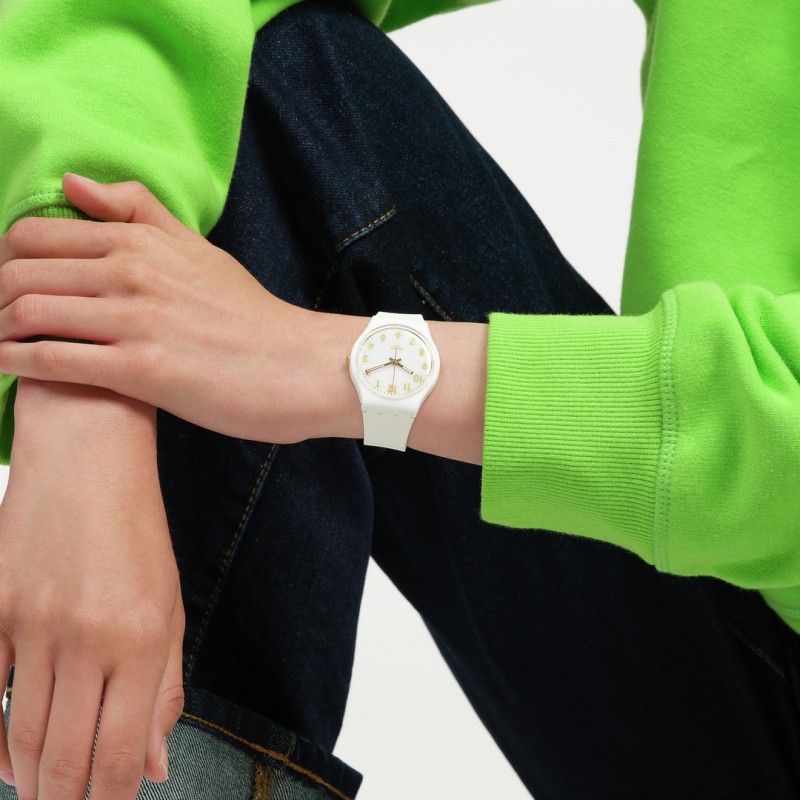 Orologio Swatch WHITE BISHOP PAY! SO28W111-6000 | De Wrachien Gioielli