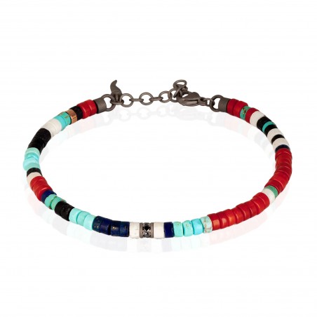 Bracciale in titanio MANO J HEART STONE HEASTBRMIXTB3PT | De Wrachien Gioielli
