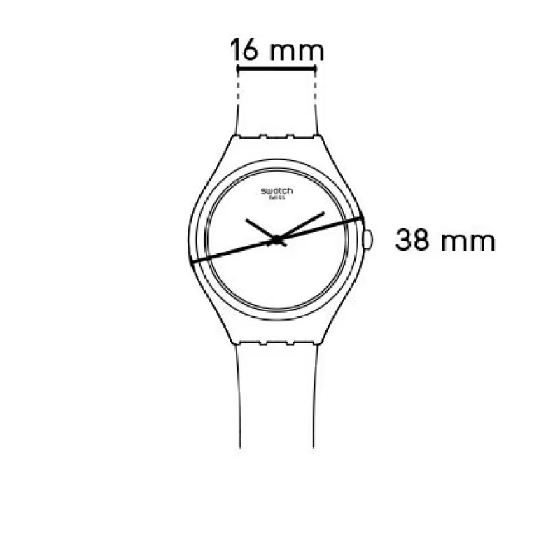 Cinturino Originale Swatch SKINDOREE ASYXS108 | De Wrachien Gioielli