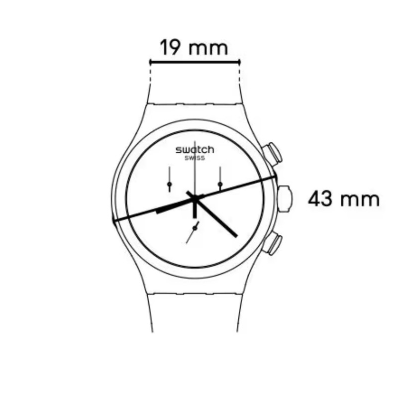 Cinturino Originale Swatch New Irony Chrono WALES AYVS410G| De Wrachien Gioielli