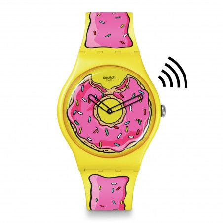 Orologio Swatch x The Simpsons SECONDS OF SWEETNESS PAY! SO29Z129-5300 | Gioielleria De Wrachien