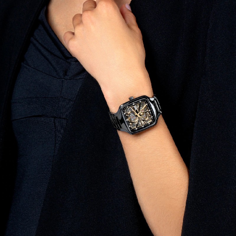 Orologio RADO TRUE SQUARE OPEN HEART DIAMOND R27086712| De Wrachien Gioielli