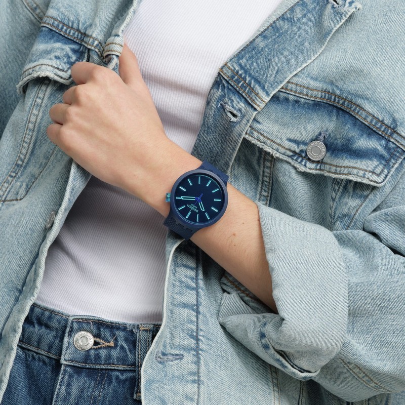 Orologio Swatch INDIGO GLOW SB05N113| De Wrachien Gioielli