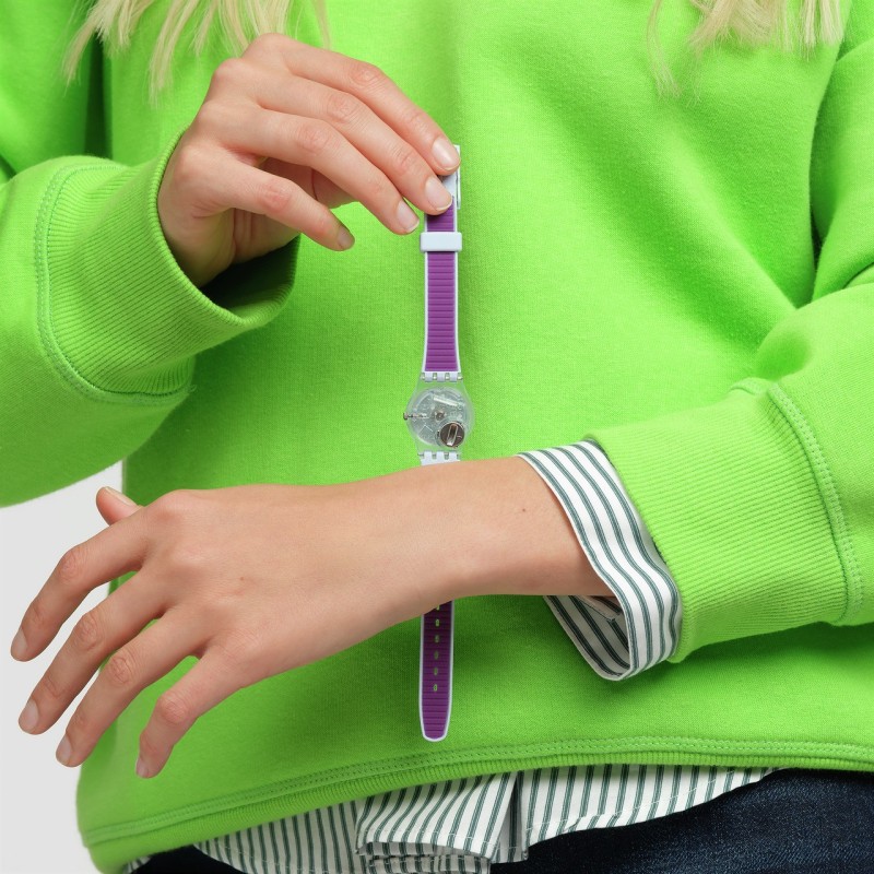 Orologio Swatch POWDER PLUM LL126 | De Wrachien Gioielli