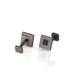 Gemelli Mano J in titanio e diamanti | De Wrachien Gioielli