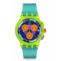 Orologio Swatch Chrono Plastic SWATCH NEON WAVE SUSJ404 | De Wrachien Gioielli