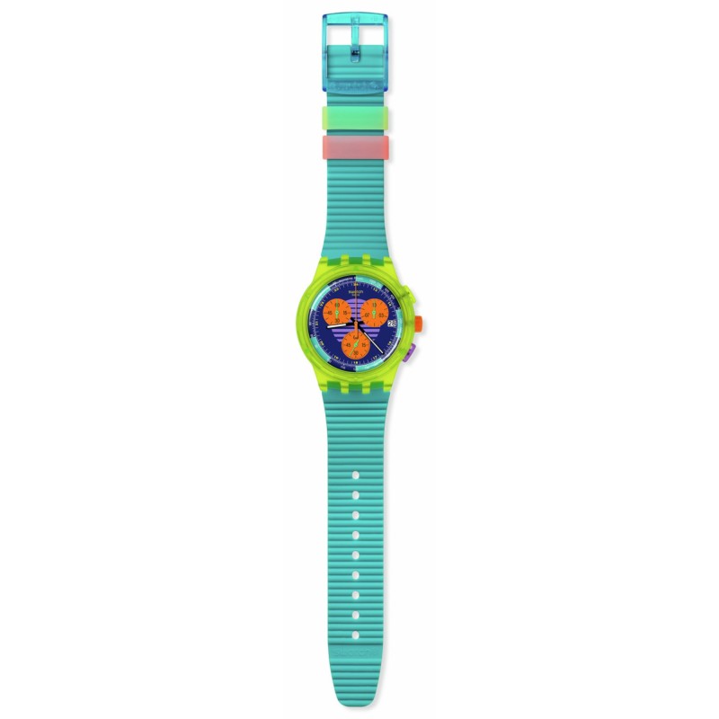 Orologio Swatch Chrono Plastic SWATCH NEON WAVE SUSJ404 | De Wrachien Gioielli