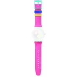 Cinturino Originale Swatch New Chrono Plastic SWATCH NEON FLASH ARROW ASUSG408| De Wrachien Gioielli