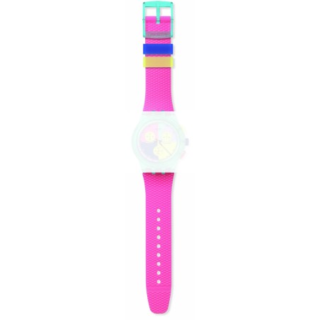 Cinturino Originale Swatch New Chrono Plastic SWATCH NEON FLASH ARROW ASUSG408| De Wrachien Gioielli