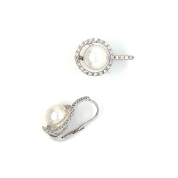 Orecchini in oro con diamanti e perle | De Wrachien Gioielli