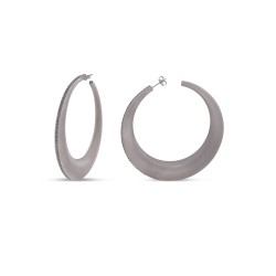 Orecchini Mano J in titanio e diamanti | De Wrachien Gioielli