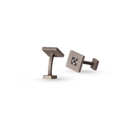 Gemelli Mano J in titanio e diamanti | De Wrachien Gioielli