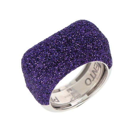 Anello Pesavento in argento e polvere di diamanti | De Wrachien  Gioielli