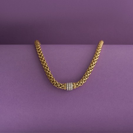 Collana Fope in oro e diamanti | De Wrachien Gioielli