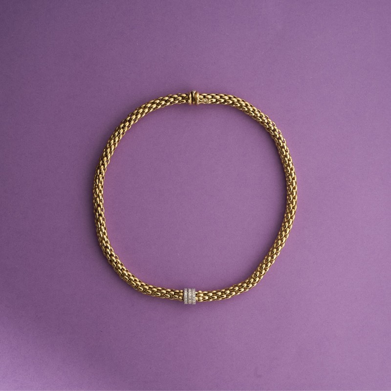 Collana Fope in oro e diamanti | De Wrachien Gioielli
