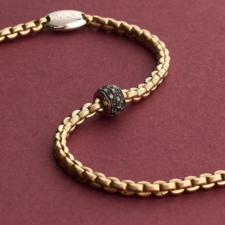 Bracciale Fope in oro e diamanti| De Wrachien Gioielli