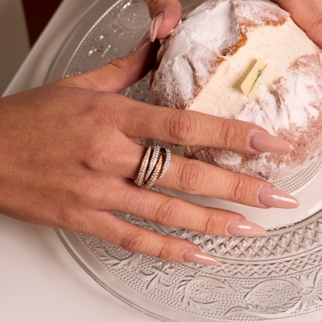 Anello Giorgio Visconti in oro e diamanti | De Wrachien Gioielli