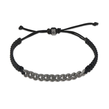 Bracciale MANO J in titanio e diamanti | De Wrachien Gioielli