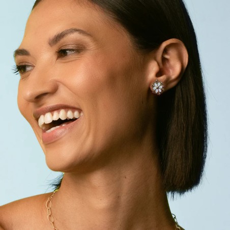 Orecchini in argento Rosso Prezioso STELLA DI NEVE | De Wrachien Gioielli