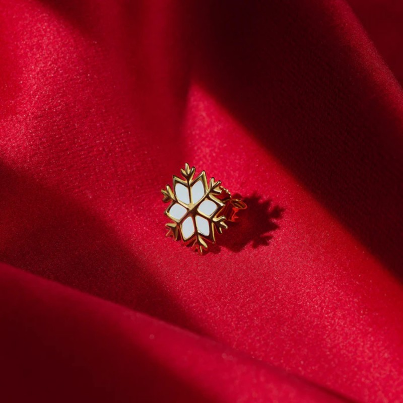 Orecchini in argento Rosso Prezioso STELLA DI NEVE | De Wrachien Gioielli