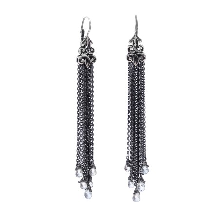 Orecchini Maria e Luisa in argento e pietre | De Wrachien Gioielli