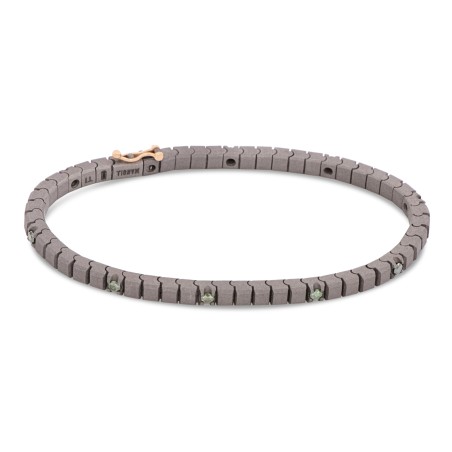 Bracciale MANO J in titanio e diamanti | De Wrachien Gioielli