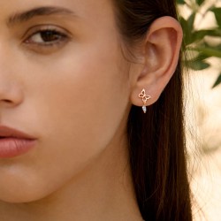 Orecchini in argento e pietre Semino d'Amore| De Wrachien Gioielli