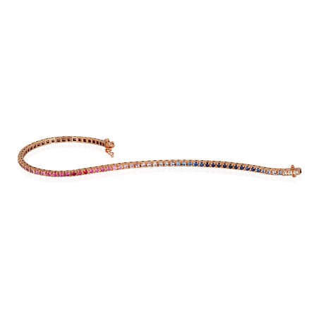 Bracciale MANO J in oro e zaffiri | De Wrachien Gioielli