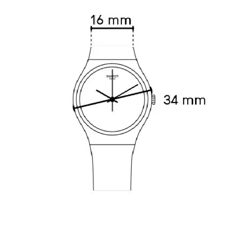 Cinturino Originale Swatch Original Gent THRU THE CROWN GLASS ASO28R115 | De Wrachien Gioielli