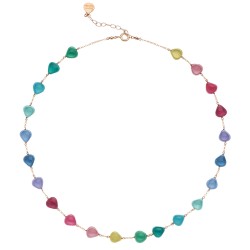 Collana ROSSO PREZIOSO in argento e legno d'ulivo | De Wrachien Gioielli