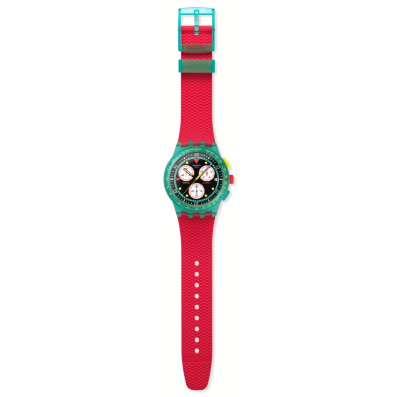 Orologio Swatch SWATCH NEON EMERALD CHRONO SUSG409 | De Wrachien Gioielli