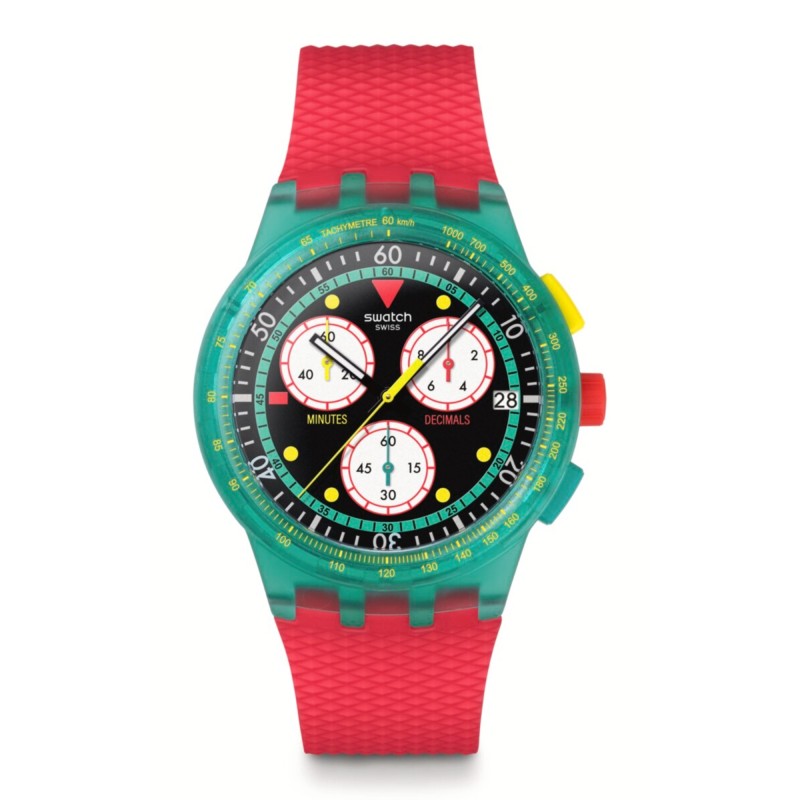 Orologio Swatch SWATCH NEON EMERALD CHRONO SUSG409 | De Wrachien Gioielli