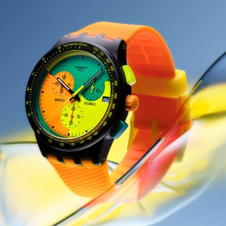 Orologio Swatch SWATCH NEON SIGNAL FLAG SUSB422 | De Wrachien Gioielli
