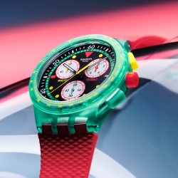 Orologio Swatch SWATCH NEON EMERALD CHRONO SUSG409 | De Wrachien Gioielli