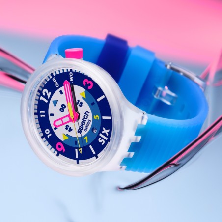 Orologio Swatch SWATCH NEON HIELO SB01K400 | De Wrachien Gioielli