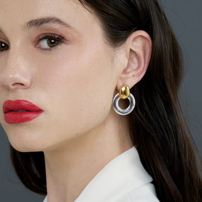 Orecchini in argento e legno d'ulivo Rosso Prezioso | De Wrachien Gioielli