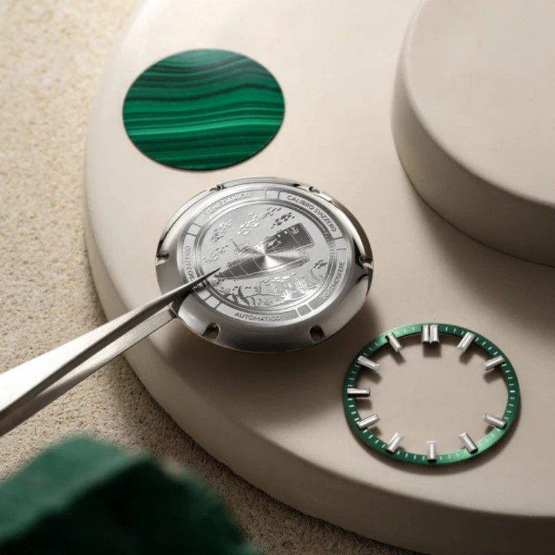 Orologio Venezianico NEREIDE MALACHITE 4521544S | Gioielleria De Wrachien