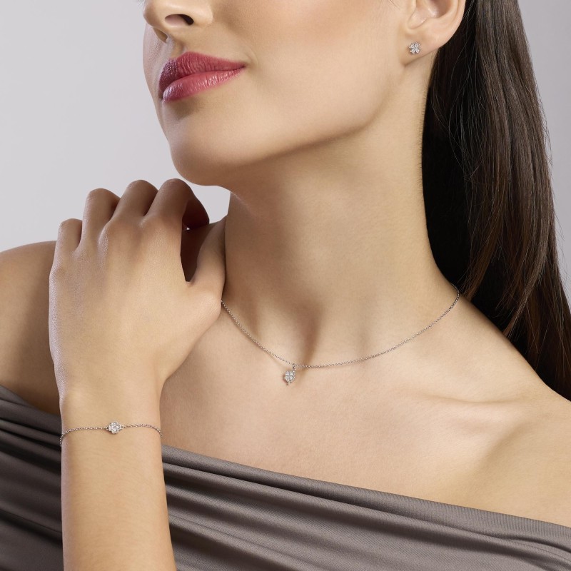 Bracciale Mabina in argento con diamanti lab-grown | De Wrachien Gioielli