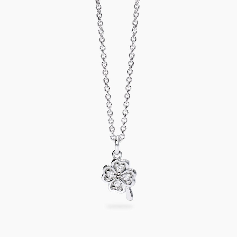 Collana Mabina in argento con diamanti lab-grown | De Wrachien Gioielli