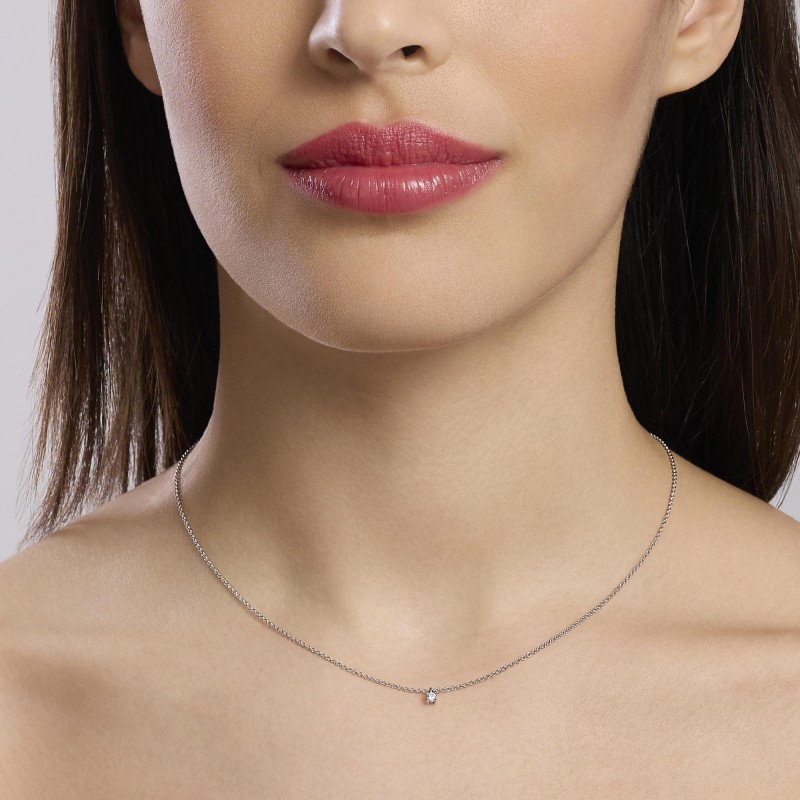 Collana Mabina in argento con diamanti lab-grown | De Wrachien Gioielli